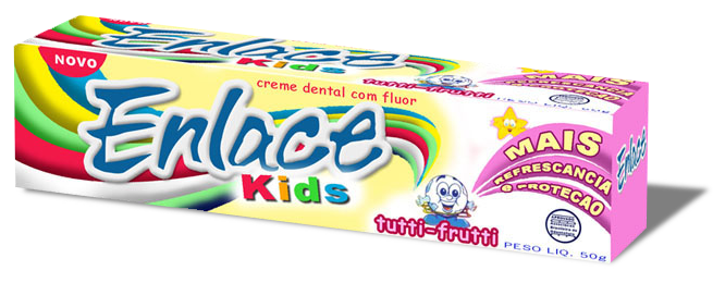 Enlace Bucal Kids - Creme dental pasta de dente infantil Tutti Frutti